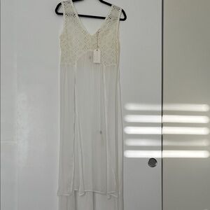 Elegant White Lace long tunic